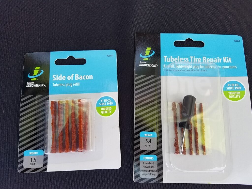 Mechas de goma para reparar neumáticos sin cámara